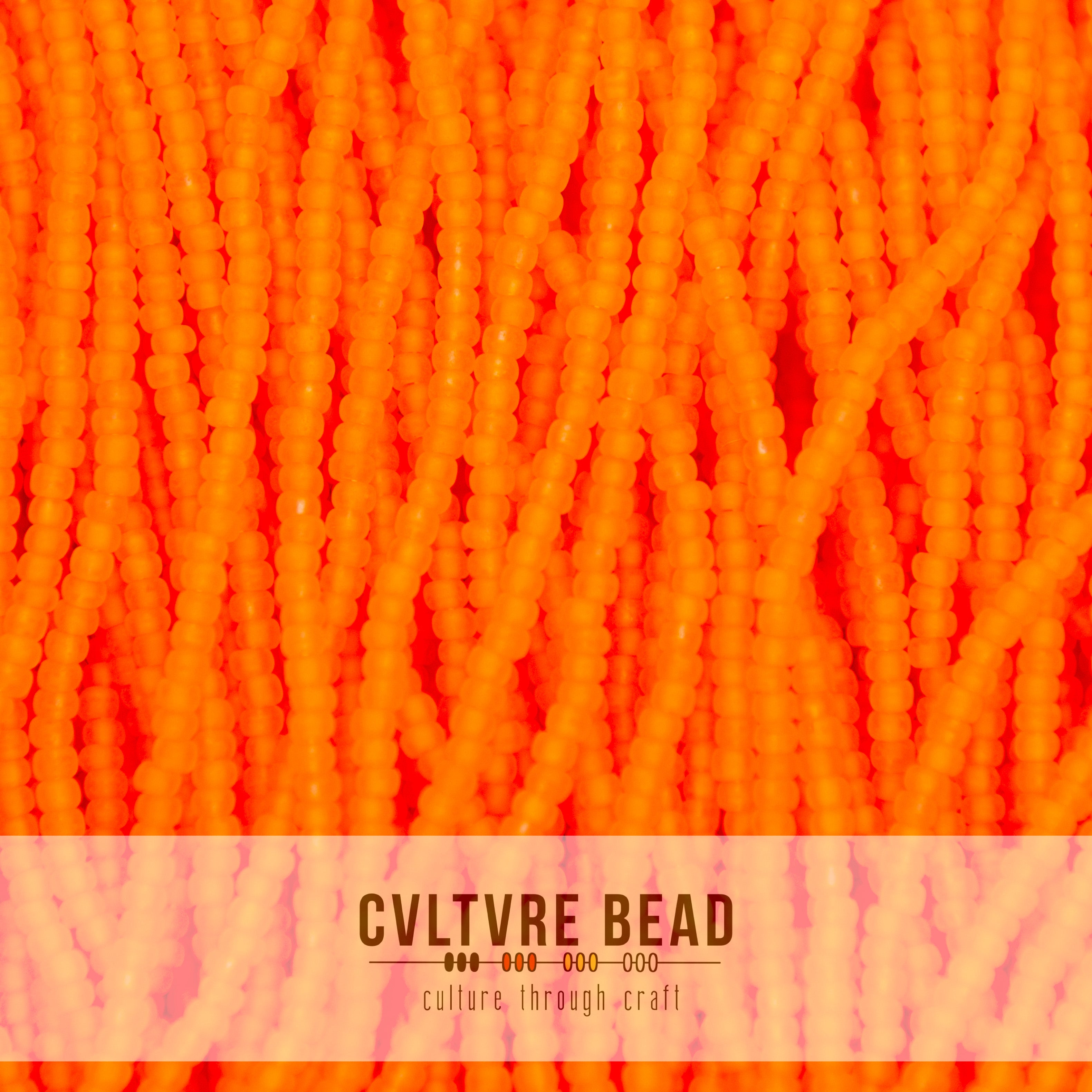 Czech Seed Bead 10/0 Neon Orange Transparent - 1 Hank